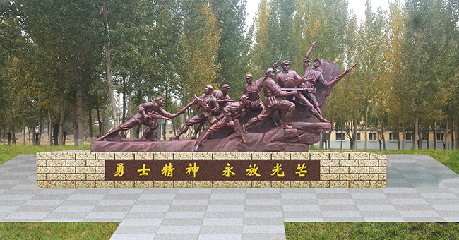 中國(guó)人民解放軍某部廣場(chǎng)雕塑